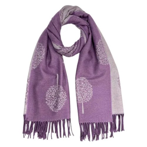 Purple tree of life scarf