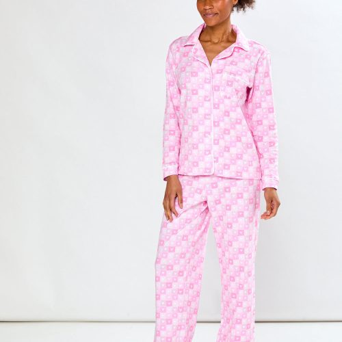 Woman in Pink Pajamas