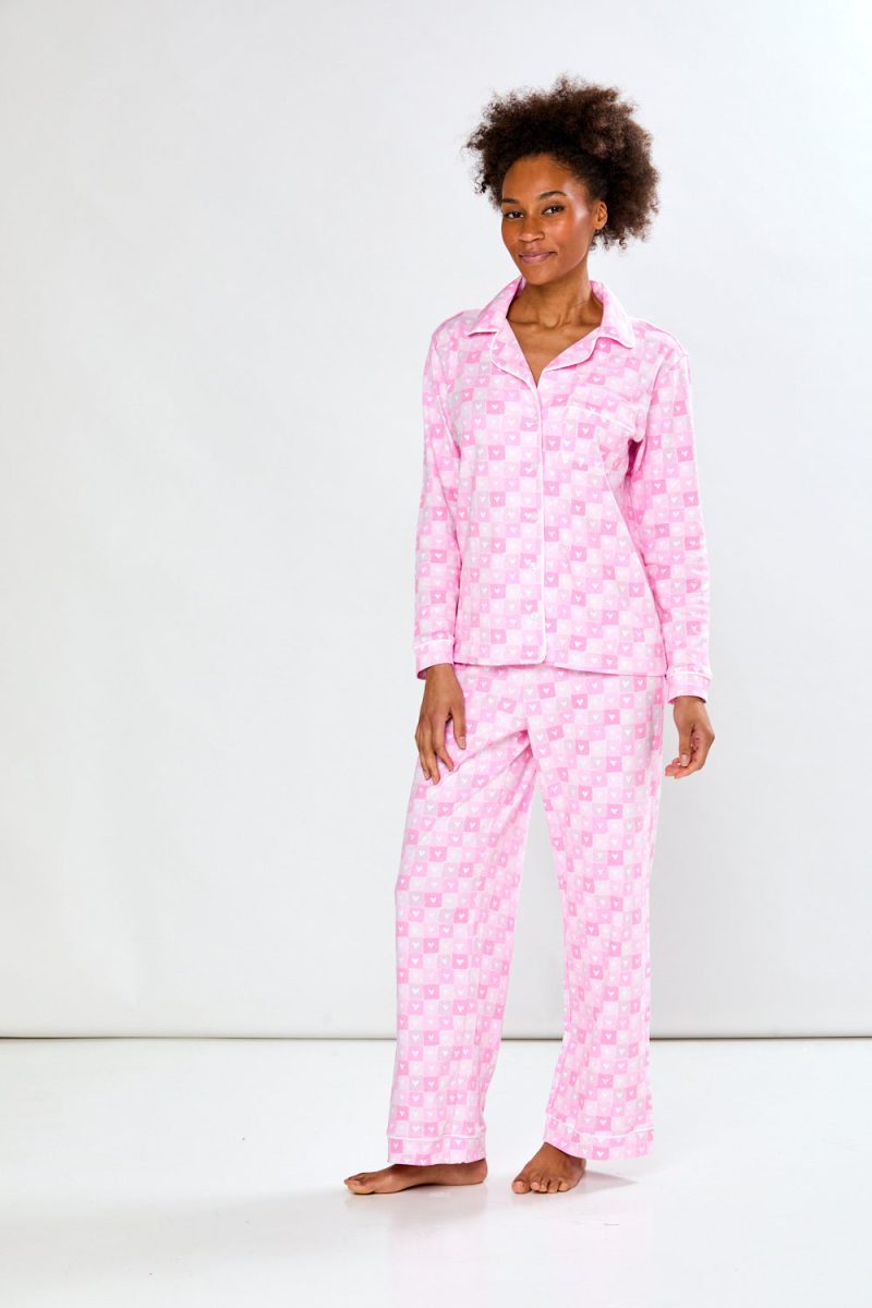 Woman in Pink Pajamas