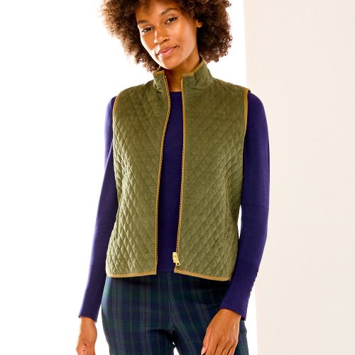 The Cora Vest in Olive