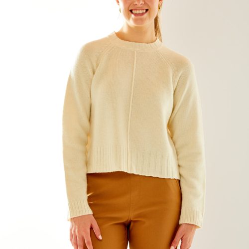 Raglan Pullover with Exposed Seam