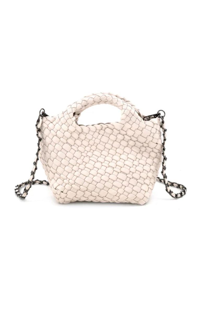 White braided clutch