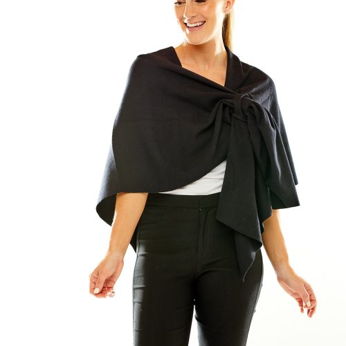 Woman in black wrap