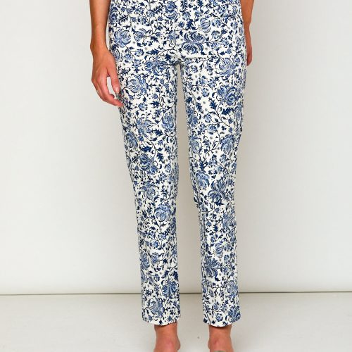 Woman in floral pants