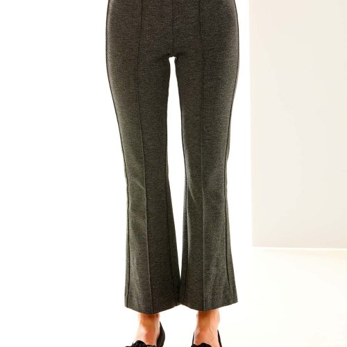 Woman in charcoal ponte pant 