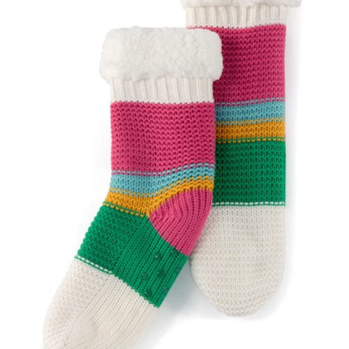 Rainbow slipper socks