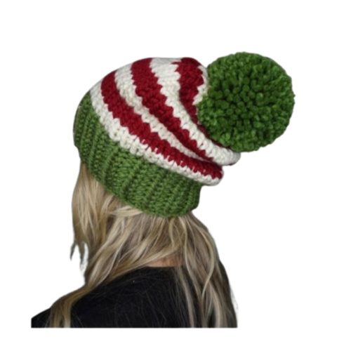 Red/green elf beanie