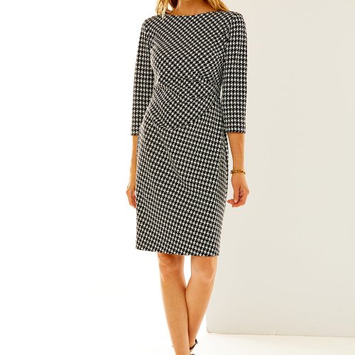 The Cynthia Dress in Houndstooth