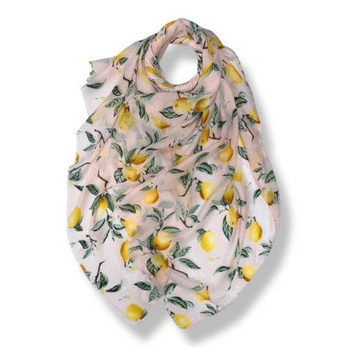 Pink lemon citrus scarf