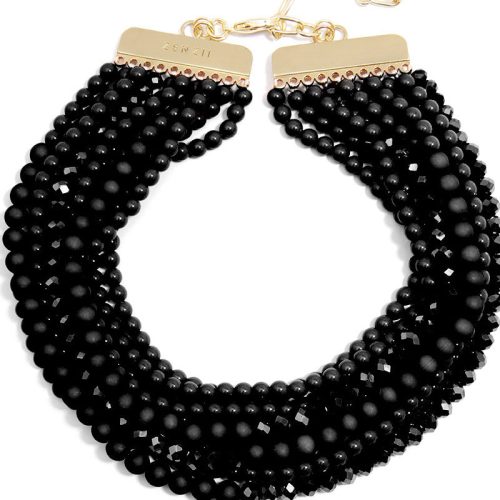 Black beaded necklace