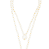 Double Pearl Long Necklace