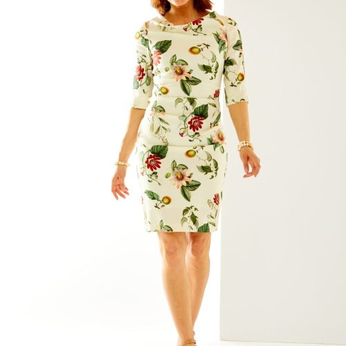 Woman in floral dress