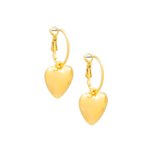 Gold heart earring