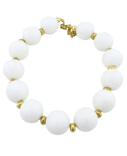 Oversized Pearl Bead Necklace White removebg preview