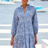 Lina dress in Blue Paisley