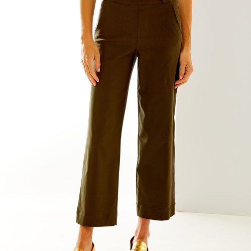 Woman in olive pants