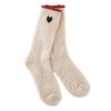 Heart plush socks