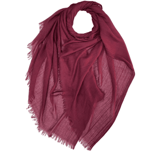 The Cotton Modal Scarf in Burgundy