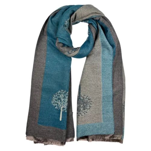 Teal tree scarf