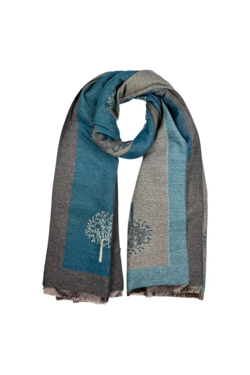 Teal tree scarf