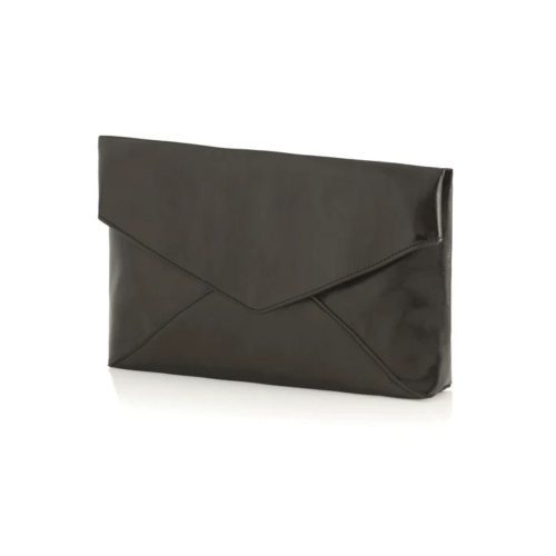 Black envelope clutch