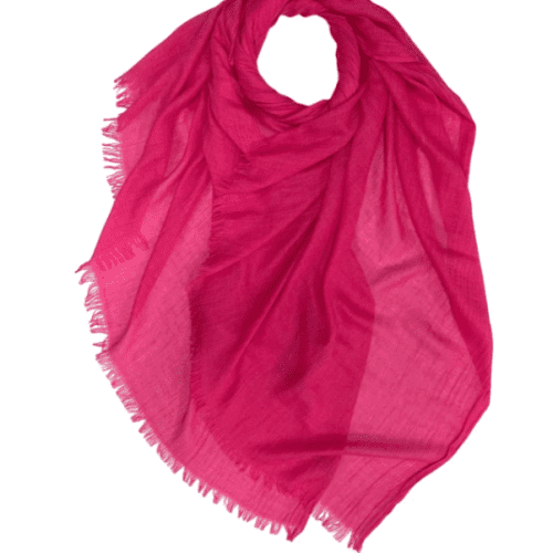 The Cotton Modal Scarf in Hot Pink