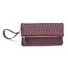 Merlot woven clutch